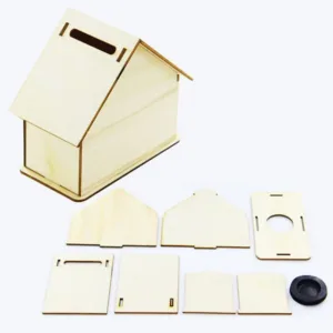 Mini Storage Box Wooden House Coin Money Bank DIY Painting Your Saving Pot House Shape DIY Coin Bank Money Box
