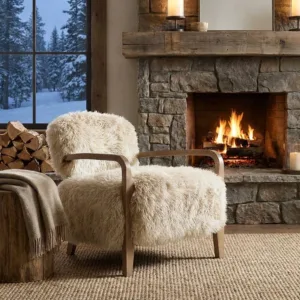Modern Fabric Chairs Light Luxury Wooden Frame Living Room Chairs Comfortable Footrest Lounge Home Furniture Leisure Armchair