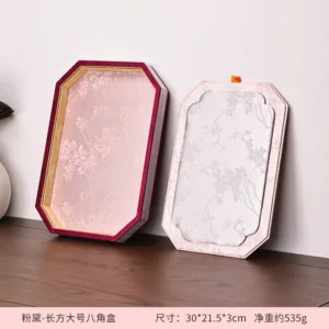 Palace Wind Belt Cover Jewelry Box - Display Storage Tray Plate for Rings Bracelets Jade Ware Elegant Organizer for Home Decor