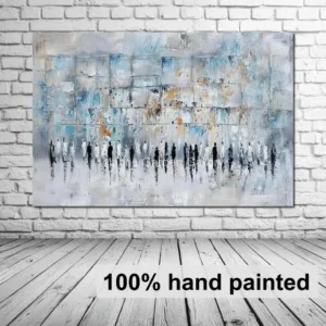 Gold Jewish Canvas Art Kotel Abstract Oil Painting Handmade Jerusalem Artwork Holy City Modern Living Room Decor Large Textured