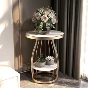 edge few small coffee table living room sofa corner few simple movable balcony small round table side cabinet