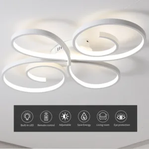 LED Ceiling Lights 110V 220V Remote Dimming APP Modern 3 Colors Lamp for Dining Room, Living Room Bedroom