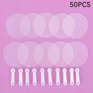 50Pcs 5cm Cute Mini Transparent Blank Fan Child Kids DIY Art Fan Wedding Birthday Party Favors Girlfriend Boyfriend Ideas Gift.