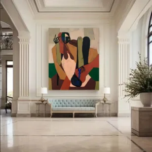 100% Handmade Abstract Oil Painting On Canvas Picasso Style Figures Wall Art Picture Big Mural For Home Living Room Decor Image
