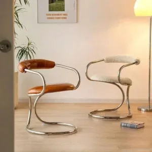 Nordic Casual Bedroom Makeup Bauhaus Designer Creative Home Dining Back Armchair Chair