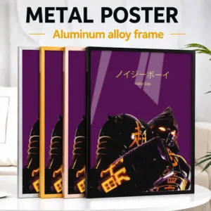 Noisy Boy Real Steel Minimalistic Framed Aluminum Metal Poster Customized Photo Refined Gallery Style Wall Art For Living Room