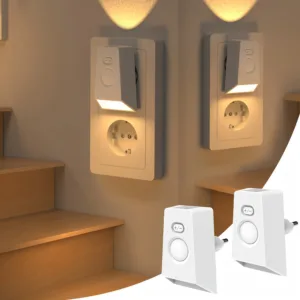 Motion Sensor LED Night Light EU Plug Infrared Smart Sensor Wall Lamp for Bedroom Stairs Hallways Warm White Plug In Night Lamp