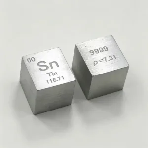 High-Purity Tin Metal Cube 10mm/25.4mm Periodic Table Shape Sn99.99% Tin Cubes for Educational And Collectible Purposes