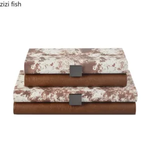 Leather Wood Storage Box Rectangular Jewelry Box Storage Bin Desktop Organizer Ornament Decorative Boxes Jewelry Tray