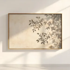 Earth-Toned Birch Tree Shadow Plant Canvas Prints Poster Modern Scandinavian Neutral Aesthetics Art Prints Wall Art Home Decor