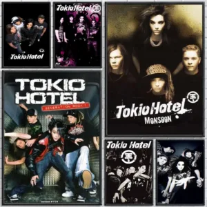 Band Tokio Hotel Poster Poster Wall Sticker Waterproof Self Adhesive HD Art Bedroom Bar Decor