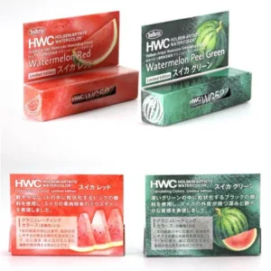 Holbein HWC Transparent Watercolor 5ml Limited Color Watermelon Red/Green Layered Pigment Artist Grade Painting Supply