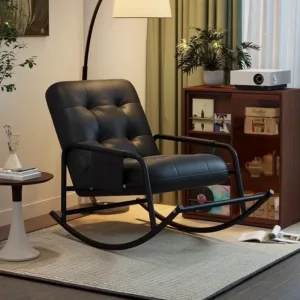 Vintage Rocking Chair Lazy Sofa Single Recliner Antique Household Living Room Balcony Leisure Armchair Comfortable Home