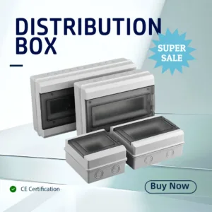 HT Series Junction Box 2/3/5/8/12/15/18/24WAY PC Plastic Outdoor Electrical IP65 Waterproof Distribution Box For MCB Junction