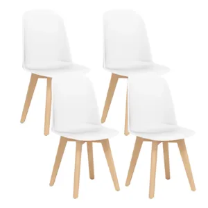 Modern Dining Chairs Set of 4 Armless Kitchen Chairs 330 LBS Load Capacity