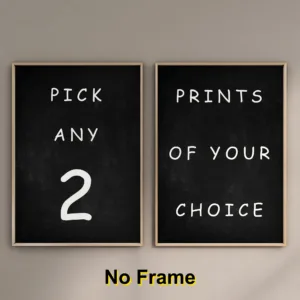 2pcs Custom Frameless Canvas Art Set Personalized Portrait, Birthday, Wedding Photo Posters Gift Room Decor