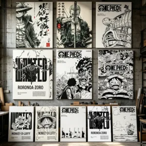 One Piece Anime Poster Luffy Zoro The Oda Wanted Canvas Print Anime Wall Art Home Decor Game Living Room Kids Bedroom Manga Gift