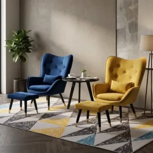 Modern Nordic Single Sofa Chair Simple Leisure Armchair for Balcony Living Room Chairs Comfortable Lazy Tiger Chair American