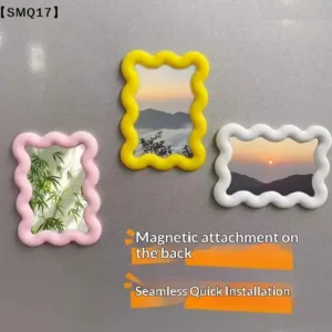 Magnetic Picture Frames For Refrigerator Fridge Color Photo Frame Magnets Album Valentine's Day Gift Anniversary【SMQ】