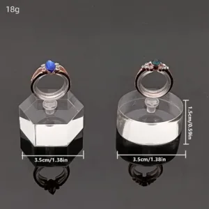 Geometric Clear Acrylic Ring Display Stand Wedding Ring Box Earrings Jewelry Ring Organizer Holder Jewellery Stands Showcase