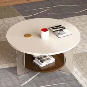 Round Designer Coffee Table Rustic Unique Brown Unique White Coffee Table Living Room Modern Mesa Centro Luxury Furniture