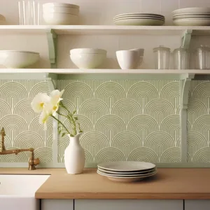 10Pcs Abstract Aesthetic Matte Wall Tile Sticker Transfer Peel and Stick, Self-Adhesive Vinyl Backsplsh Tile Decals for Kitchen