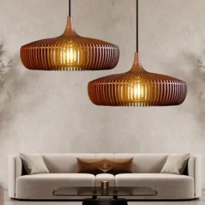 Wabi-sabi Minimalist LED Ceiling Chandelier Lamps Hollowed Vintage Pendant Lights Home Decoration Counter Island Bedroom Balcony