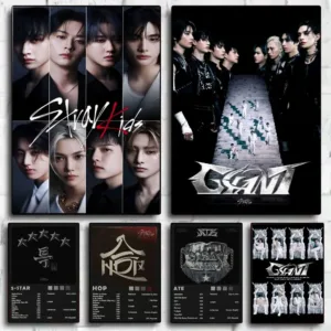 Band Felix S-Stray K-Kids Poster Aesthetic Wall Art Print Modern Bedroom Living Room Decor Trendy Gift