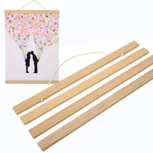 Magnetic Wooden Poster Hanger Solid Wood DIY Poster Frame Scroll Painting Holder for Canvas Prints Artwork Posters and Wall Art