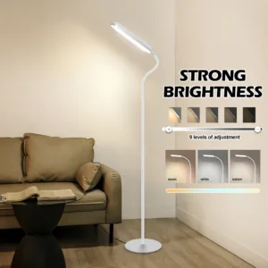 Remote Control Led Floor Lamp Office Work Task Lamp Adjustable Gooseneck Stand Light Dimmable Indoor Standing Lighting