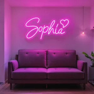 Custom LED Neon Sign Personalized Name Light for Kid Teens Bedroom Unique Gift with Customizable Designs for Trendy Wall Decor
