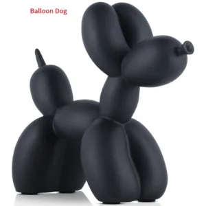 1pc Matte Balloon Dog Resin Sculpture Modern Nordic Home Decor Animal Figurine Living Room Bedroom Desktop Ornament Perfect Gift
