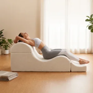 Multifunctional Convertible Lounge Chair, Reclining Sofa, Folding Bedside Bench, Suitable for yoga Relaxation in Bedroom
