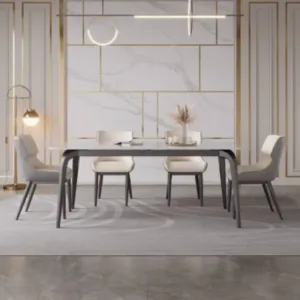 !@Italian Rectangular Table Luxury Designer White Kitchen Dining Table Luxury Space Saving Nordic Mesa De Jantar Modern Furnitur