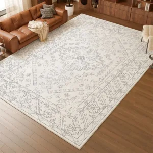 VIKAMA French Light Luxury Persian Style Large Carpet Classic Retro Flower Mandala Living Room Carpet Anti slip Soft Home Decor