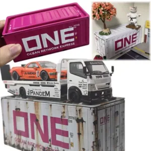 Mini Iron Shipping Container Storage Box Creative Desktop Organizer Metal Box Ornaments Home Office Simulation Storage Box Decor