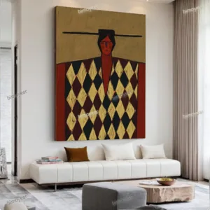 100% Handmade Abstract Oil Painting on Canvas New Fashion Figure Hanging Paint Wall Art Picture for Home Living Room Decor Image