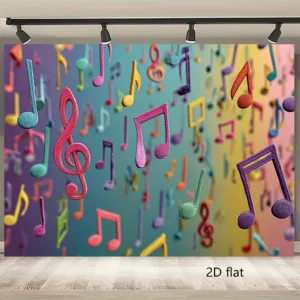 Vibrant Music Notes Tapestry Wall Decor Pop Art Musical Art Hanging Fabric for Living Room Bedroom Studio Jazz Operatic Theme Ro