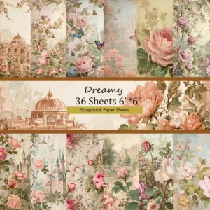 36 Sheets 6"x6" Scrapbook Paper: Miniature World Doodles for Scrapbooking, Origami & Tiny Adventure Crafts – Cute Kit