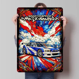 Need for Speed Most Wanted Sports M3 GTR Car Metal Poster Customized Wall Art Retro Vintage Metal Tin Signs for Wand Deko House
