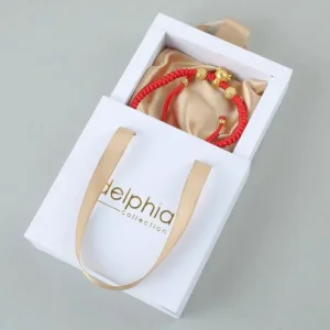 Wholesale 500pcs/Lots Custom Logo Sliding Drawer Paper Jewelry Packaging Gift Box With Handle For Necklace Earring Bracelet