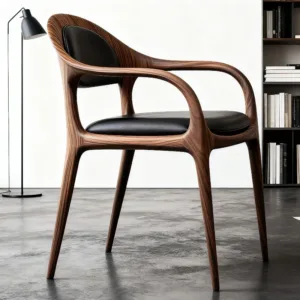 Wooden Designer Dining Chairs Accent Modern Luxury Dining Chairs Leather High Nordic Sedie Pranzo Moderne Kitchen Furniture