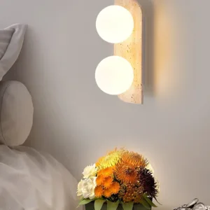 White Glass LED Wall Lamp Sconce Bedside Foyer Aisle Nordic Modern Yellow Cave Stone Creative Stair Light Fixture Lamparas