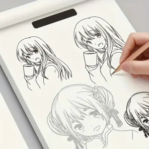 1pc Anime Character Line Art Drawing Book for Beginners - 48 Pages of Simple Hand-Drawn Outlines for Tracing & Practice Painting