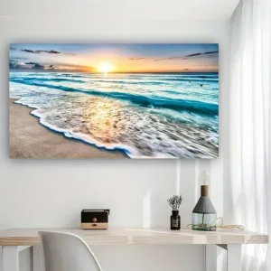 1 Beach Sunset Wall Art Poster Large Landscape Canvas Painting Print West Coast Wall Decor Painting Home Decor Frameless