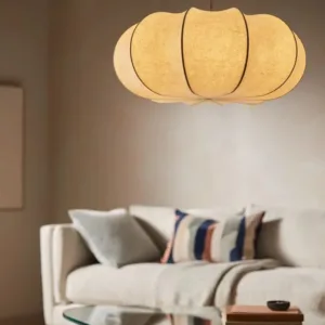 Japanese Style Wabi-sabi Style Silk Chandelier Retro Creative Bedroom Lamp French Designer Art Pendant Lights Room Decoration