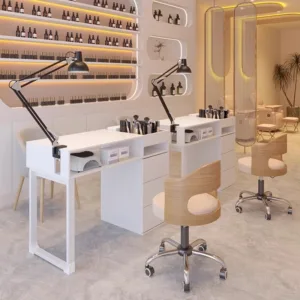 Japanese Nail Tables Beauty Salon Minimalist Vacuum Cleaner Double Manicure Desk Table Professional Manicure Tables