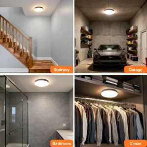 10000mAh Rechargeable Motion Sensor Ceiling Lights with Remote Control,3 Color Dimmable Wall Lamp for Stairs Pantry Porch Closet