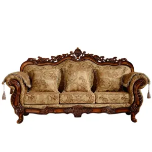 European sofa 123 combination living room solid wood American country high-end fabric sofa size apartment luxury furniture