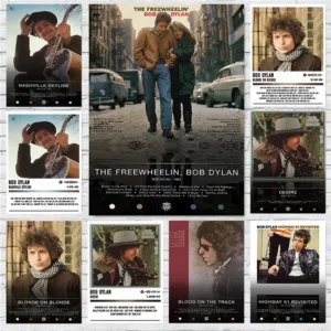 Bob Dylan Band Classic Singer Music Tracklist Album Covers Poster Print Wall Art Pictures Canvas Painting Room Home Decor Gift